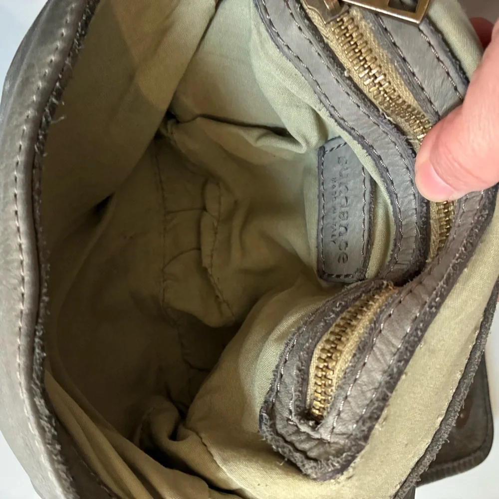 Sundance Italian Leather Studded Crossbody in Olive  Mossy Green NWT - Picture 9 of 11